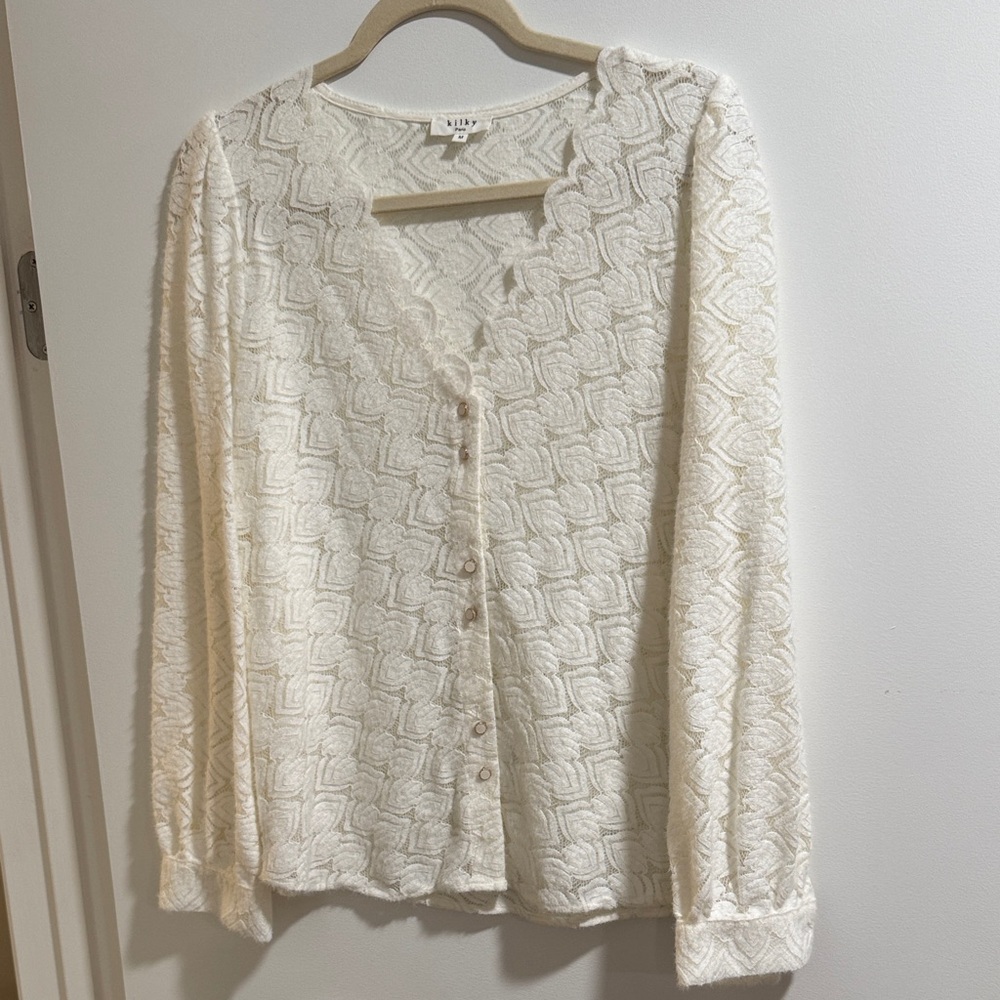 Kilky Paris Cream Cardigan Sweater